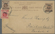 GA Hongkong - Britische Post In China: 1918, The Probably Unique 6 C. Overseas Usage: Stationery Card 1 1/2 C. On 1 C. U - Covers & Documents