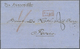 Br Hongkong - Treaty Ports: 1857. Stampless Envelope Dated 'Shanghai 6th Feb 1857' Addressed To France Cancelled By Boxe - Autres & Non Classés