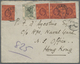 Br Hongkong - Treaty Ports: 1900/02, QV 2 C. Green W. KEVII 4 C. Lilac On Red (3) Tied "SHANGHAI C JU2 04" To Small Size - Autres & Non Classés