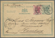 GA Hongkong - Ganzsachen: 1888, Card QV 1 C. Uprated QV 2 C. Rose (this With Blue Oval Framed Security Chop Of ?Meyer & - Postal Stationery