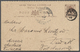 GA Hongkong - Ganzsachen: 1899, Double-card Question Part 4 C. Red On 3 C. Brown (overprint Twisted From NW To SE, Corre - Postal Stationery