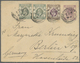 GA Hongkong - Ganzsachen: 1900, Envelope QV 5 C. Uprated KEVII 1 C., 2 C. (2) Tied Four Strikes "VICTORIA HONG KONG 9 MY - Postal Stationery