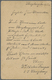 GA Hongkong - Ganzsachen: 1901, Card QV 4 C./3 C. ("reply" Deleted) Canc. "Imp. German Navy Mails No. 46 19/1 01" To Ger - Postal Stationery