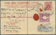 GA Hongkong - Ganzsachen: 1923. Registered Postal Stationery Envelope 10c Violet Upgraded With SG 120, 4c Carmine Tied B - Postal Stationery