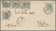 GA Hongkong - Besonderheiten: Kowloon-Branch: 1900, Envelope QV 2 C. Green Uprated QV 2 C. Green (4 Inc. Strip-3) Canc. - Other & Unclassified