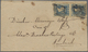 Br Indien: 1854 Lithographed ½a. Blue, Die I, Vertical Pair, Used On 1855 Cover From Bombay To Jaulnah, Tied By Diamond - Other & Unclassified