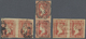 /O Indien: 1854-55 Lithographed 1a. Red, Three Pairs Of The Three Dies, With Vertical Pair Die III And Horiz. Pairs Of D - Other & Unclassified