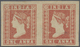 /(*) Indien: 1854 Lithographed 1a. Red, Die II, Horizontal Pair, Unused Without Gum As Issued, Wide Margins All Round, F - Other & Unclassified