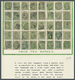 O Indien: 1854, 2a Green COMPLETE RECONSTRUCTED SHEET Of 80 Used Singles Mounted On Two Self-made Pages, With Various Co - Autres & Non Classés