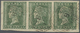 O Indien: 1854 QV 2a. Green, Horizontal Strip Of Three, Used And Cancelled With Bengal Type Numeral, Fresh Colour, Compl - Other & Unclassified