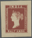 (*) Indien: 1854/1890: QV ½a. Proposed Capt. Thullier Design As 1890 Lithographed Imitation In Deep Reddish Brown On Yel - Other & Unclassified