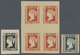 (*) Indien: 1854/1892: 6 Reprints Of 1854 ½a. Essay With Crosses In Upper Corners Including Single In Black (signed Jal - Autres & Non Classés