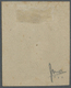 (*) Indien: 1854/1890 Lithographed Imitation Of Capt. Thullier's Essay 1a. Blue On Yellowish Paper, Even Wide Margins, F - Autres & Non Classés