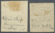 (*) Indien: 1854/1890 Two Impressions Of 1a. In Black On Yellowish Card, One Similar To Die II, The Other Similar To Die - Autres & Non Classés