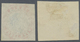 (*) Indien: 1854/1890's: Two Reprints Of The Lithographed 4a., One In Red & Deep Blue On Yellowish Wove Paper, The Secon - Autres & Non Classés