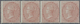 ** Indien: 1856-64 QV 2a. Dull Pink, Horizontal Strip Of Four, Mint Never Hinged, Central Perforation With Traces Of Fol - Autres & Non Classés