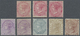 Indien: 1868/1876: Group Of 8 Different Queen Victoria Definitives, With 1868 8a. Rose Three Singles Of Different Shade, - Autres & Non Classés