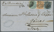 Delcampe - Br Indien: 1873-75 Three Folded Letters From Calcutta To Italy, With 1) 1873 Letter To Genoa 'Overland Via Bombay' And ' - Other & Unclassified