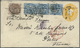 Br Indien: 1874-85 Two Letters And A Postal Stationery Envelope To France, With 1874 Letter From Madras To Bordeaux Bear - Other & Unclassified