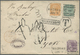 Br Indien: 1876. Envelope Addressed To France Bearing SG 52, 8p Purple/white, SG 61, 2a Orange And SG 69, 4a Green Tied - Other & Unclassified