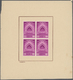 (*) Indien: 1957 Mutiny Centenary 90n.p., Imperforated Colour Trials On Watermarked Paper, Four Blocks Of 4, Respectivel - Other & Unclassified