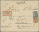 Br Indien - Used Abroad: ADEN 1889: Registered Cover From Aden To Lübtheen, Mecklenburg, Germany Franked With India QV 3 - Autres & Non Classés