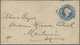 GA Indien - Used Abroad: BURMA, 1880 (ca.). Lndia Postal Stationery Envelope Half Anna Blue Cancelled By 'diamond Of Bar - Autres & Non Classés