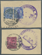 Indien - Used Abroad: BURMA 1916, WWI Censored Mail From Burma To China: Four Pieces With Violet 'Passed By Censor, Rang - Other & Unclassified