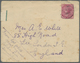 Br Indien - Feldpost: 1903. Soldier's·envelope (faults) Written By 'Corporal White, Royal Engineers, Berbera, Somaliland - Military Service Stamp