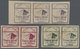 (*) Indien - Feldpost: 1944 CHALO DELHI: The Three Stamps Prepared For Use By The Indian National Army, With 1p. Violet - Military Service Stamp