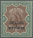 * Indien - Konventionalstaaten: GWALIOR 1899: QV 3r. Brown & Green, Ovpt. "GWALIOR" 13 Mm Long, Mint Lightly Hinged, Fin - Other & Unclassified