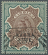 O Indien - Konventionalstaaten: NABHA 1885-1900: QV 3r. Brown & Green, Used And Cancelled By Large Squared Nabha State C - Autres & Non Classés