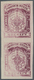 (*) Indien - Feudalstaaten: POONCH 1930 (c.): Imperforated Colour Proof In Purple Of 1a. Receipt Stamp Vertical Pair, Wo - Autres & Non Classés