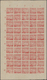 (*) Indonesien - Vorläufer: 1949, Revolution Period In Java, 150 Sen Red Imperforated, Complete Sheet Of 50, Showing Var - Indonésie