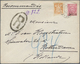 GA Iran: 1892. Registered Postal Stationery Envelope 6c Pink Upgraded With Yvert 65, 1c Black (on Reverse) And Yvert 70, - Iran