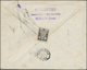 GA Iran: 1892. Registered Postal Stationery Envelope 6c Pink Upgraded With Yvert 65, 1c Black (on Reverse) And Yvert 70, - Iran