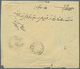 Br Iran: 1905 (ca.). Registered Envelope (some Tears And Other Faults) Addressed To Tehran Bearing On Reverse Persia Reg - Iran