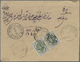 Br Iran: 1914. Envelope (faults) Addressed To Yezd Bearing Yvert 355, 3ch On 13ch Blue And Green (pair) Tied By Hamadan - Iran