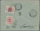 Br Iran: 1915. Envelope (small Faults) Addressed To Yezd Bearing Yvert 305, 5ch Carmine And Yvert 356, 1ch On 5ch Carmin - Iran