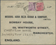 Br Iran: 1923. Envelope Addressed To Manchester Bearing India SG 159, 1a Rose And SG 166, 2a Purple Tied By Bushire Squa - Iran