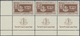 ** Israel: 1949, Jewish Festivals 5-35 Pr. With Full Tab, All In Horizontal Strip Of Three From The Left Lower Sheet Cor - Other & Unclassified