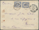 Br Japan: 1895. Envelope Addressed To France Bearing 'Koban 'SG 115, 5s Blue (pair) Tied By Oita-Bungo Vernacular Date S - Autres & Non Classés