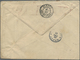 Br Japan: 1896. Envelope (stains) Addressed To France Bearing SG 130, 5s Violet-blue And SG 131, 5s Violet-btue Tied By - Other & Unclassified