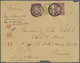 Br Japan: 1904. Envelope (faults) Addressed To France Bearing 'Koban' SG 118, 4s Bistre Mixed With 'Chrysanthemum' SG 13 - Autres & Non Classés