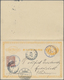 GA Japanische Post In China: 1892, UPU  Reply Card  3 + 3 S.  Thick Paper Uprated Offices In China 1 S. Tied Blue "CHEFO - 1943-45 Shanghai & Nankin