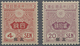 ** Japanische Post In China: 1913, Tazawa Unwkd. 4 Sen, 20 Sen, Both Mint Never Hinged MNH, Very Fresh Appearance (Miche - 1943-45 Shanghai & Nankin