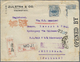 Br Japanische Post In China: 1917. Registered Envelope (small Faults/little Stains) Written From Tsingtau Addressed To A - 1943-45 Shanghai & Nankin