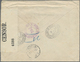 Br Japanische Post In China: 1917. Registered Envelope (small Faults/little Stains) Written From Tsingtau Addressed To A - 1943-45 Shanghai & Nankin