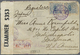 Br Japanische Post In China: 1918. Registered Envelope Addressed To The United States Bearing Japan SG 163, 10s Blue (pa - 1943-45 Shanghai & Nankin