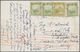 Japanische Post In China: 1922/1941, 4 Sen Red Horizontal Pair On Souvenier Postcard From Tientsin To Italy, Also MANDSC - 1943-45 Shanghai & Nankin